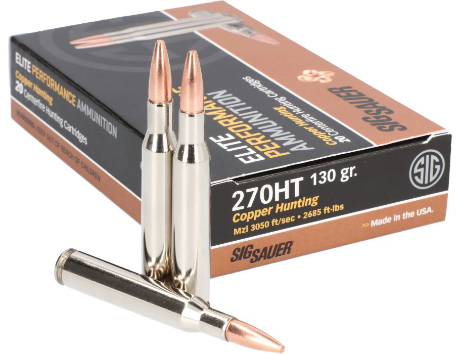 SIG AMMO 270WIN 130GR ELITE COPPER 20/10 - Sale